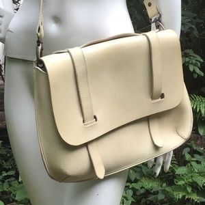 Vintage infinity Firenze leather satchel bag